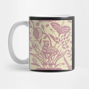 Papercut Garden (pink) Mug